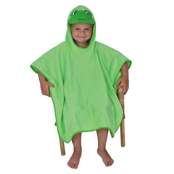 Wörner Bade-Poncho 75 x 60 cm - Frosch - Limone