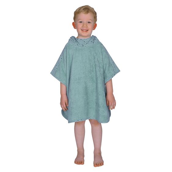 Wörner Bade-Poncho 75 x 60 cm - Sterne - Grün