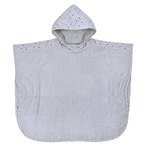 Wörner Bade-Poncho 75 x 60 cm - Sterne - Hellgrau