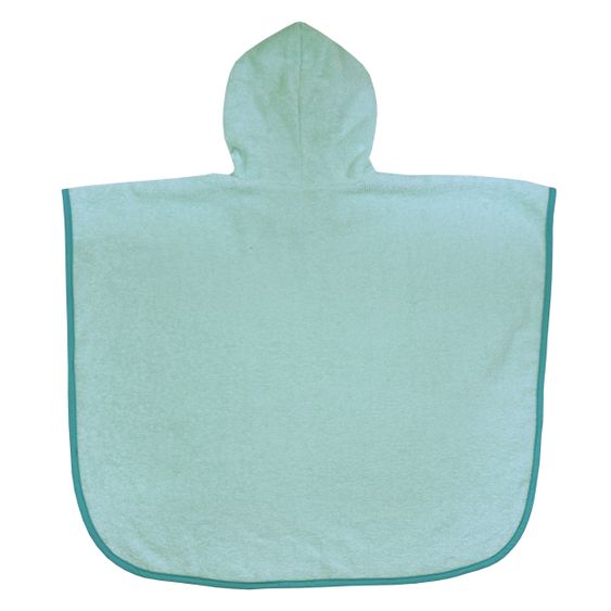 Wörner Bade-Poncho 75 x 60 cm - Stickerei Eidechse - Mint