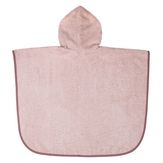 Wörner Bade-Poncho 75 x 60 cm - Stickerei Lama - Altrosa