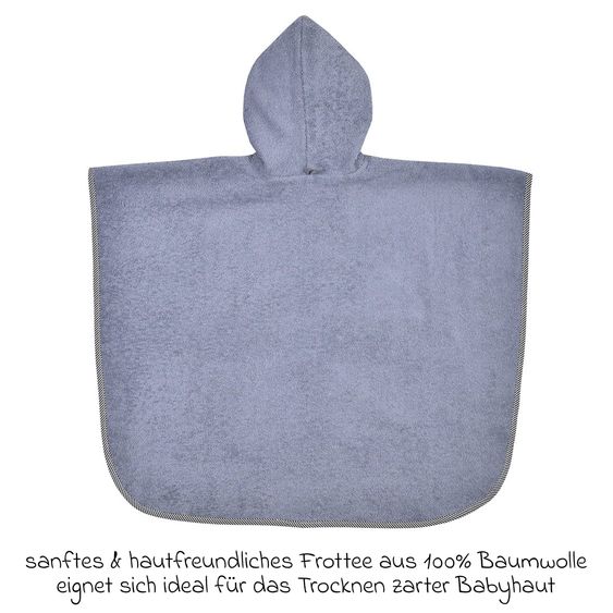 Wörner Bath poncho 75 x 60 cm - Seal - Grey Light grey