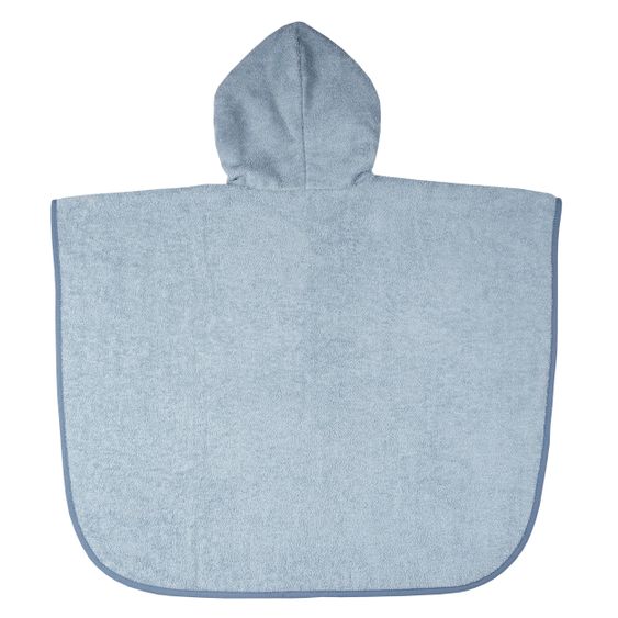 Wörner Bade-Poncho 75 x 60 cm - Stickerei Zebra - Stahlblau