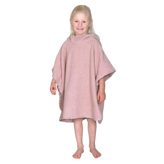 Wörner Bade-Poncho Bio-Baumwolle 75 x 60 cm - Lama - Altrosa