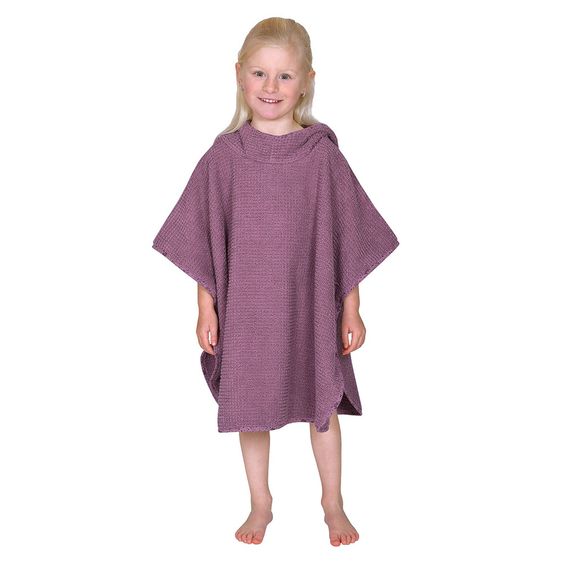 Wörner Bade-Poncho Bio-Baumwolle 75 x 60 cm - Lama - Mauve