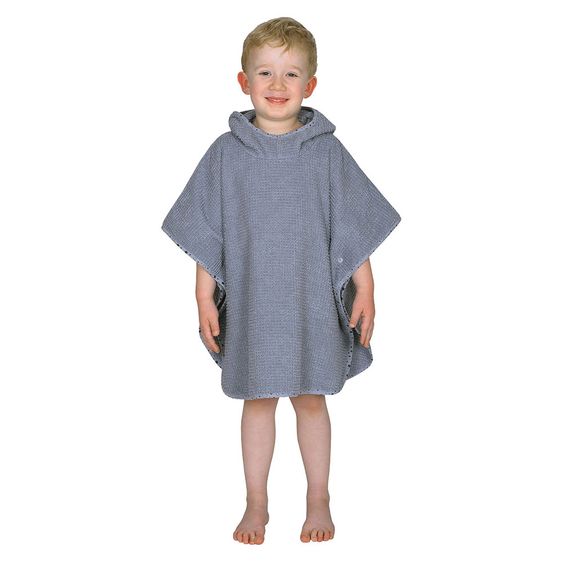 Wörner Bade-Poncho Bio-Baumwolle 75 x 60 cm - Walli - Grau