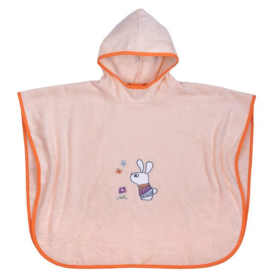 Wörner Bade-Poncho GOTS 75 x 60 cm - Hase - Apricot
