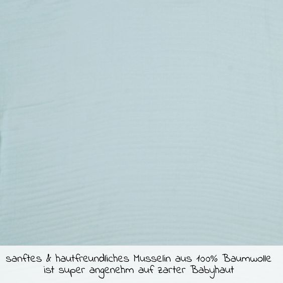 Wörner Bade-Poncho Mull 75 x 60 cm - Mint