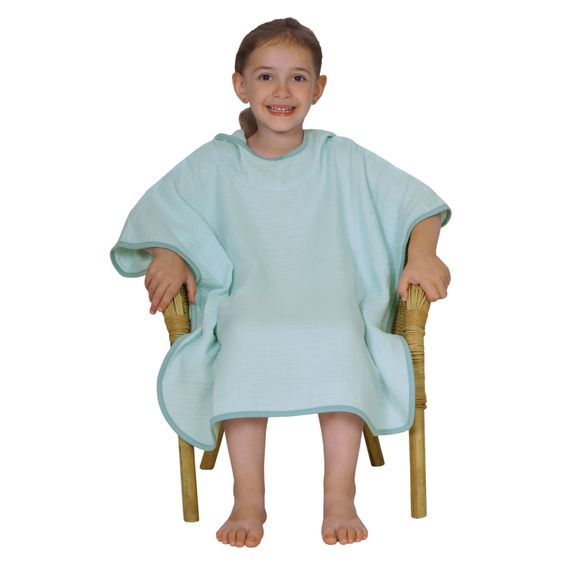 Wörner Bade-Poncho Mull 75 x 60 cm - Mint