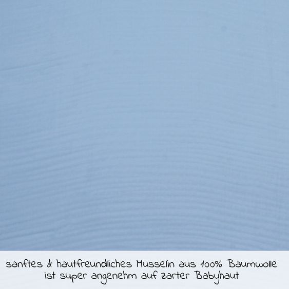 Wörner Bade-Poncho Mull 75 x 60 cm - Hellblau
