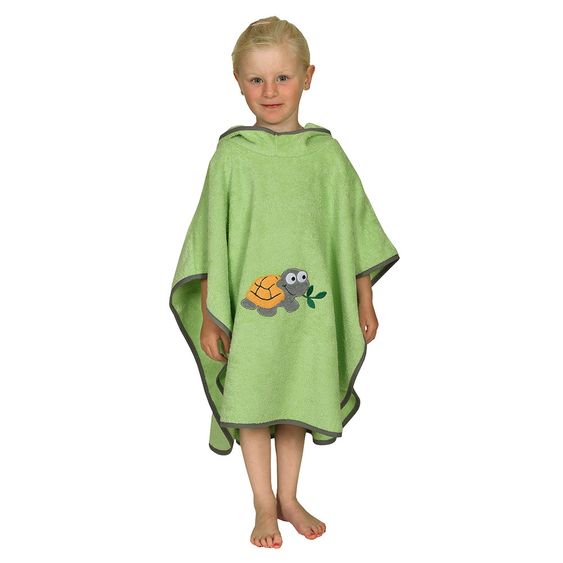Wörner Bade-Poncho - Schildkröte - Opalgrün