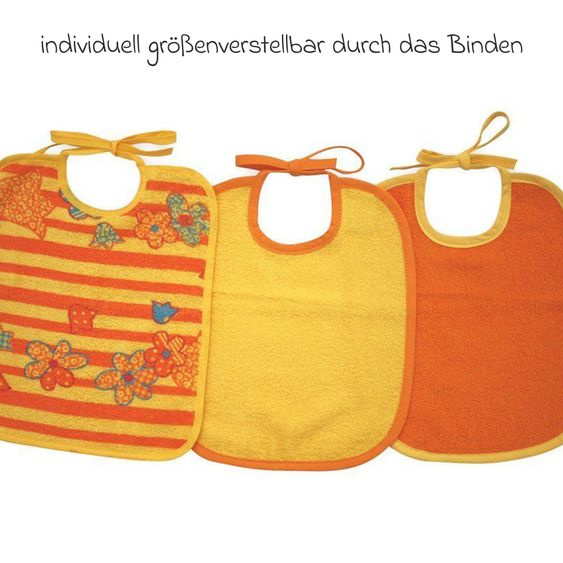 Wörner Binde-Lätzchen 3er Pack - Gelb Orange
