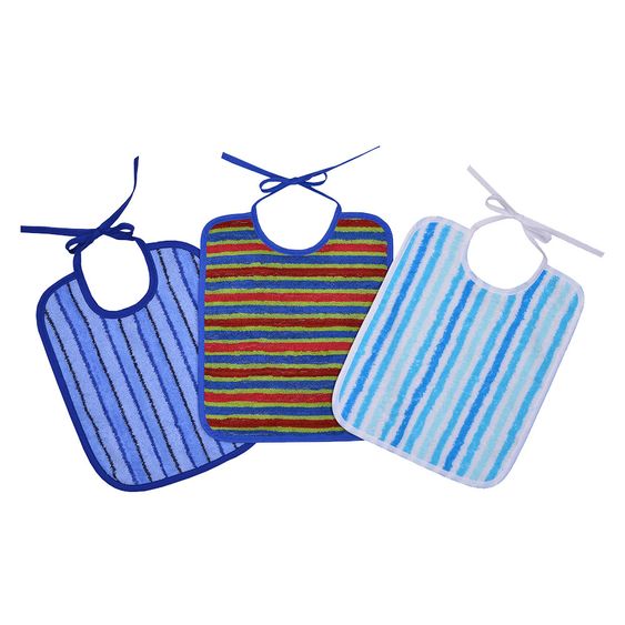 Wörner Binde-Lätzchen 3er Pack - Streifen-Mix