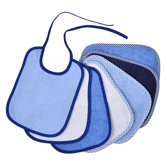 Wörner Binde-Lätzchen 7er Pack - Blau