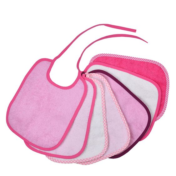 Wörner Binde-Lätzchen 7er Pack - Rosa