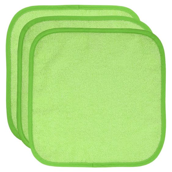 Wörner Confezione da 3 asciugamani 30 x 30 cm - Uni Lime