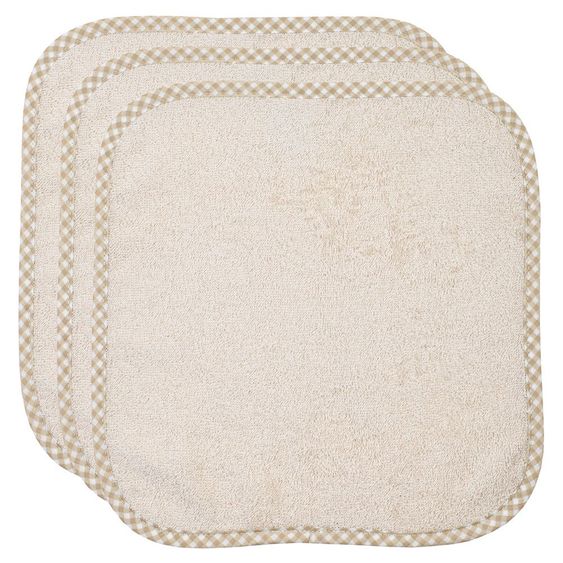 Wörner Handtuch 3er Pack 30 x 30 cm - Uni Natur