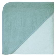 Telo da bagno con cappuccio 100 x 100 cm - tinta unita blu ghiaccio menta