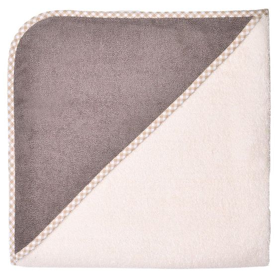 Wörner Hooded bath towel 100 x 100 cm - Uni Natural Light brown
