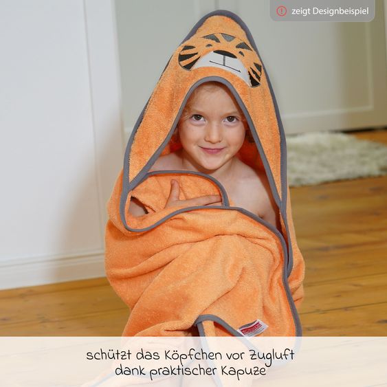 Wörner Kapuzenbadetuch 100 x 100 cm - Uni Piniengrün Hellolivgrün