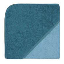 Kapuzenbadetuch 80 x 80 cm - Eisblau Pinie