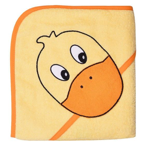 Wörner Kapuzenbadetuch 80 x 80 cm - Ente Gelb