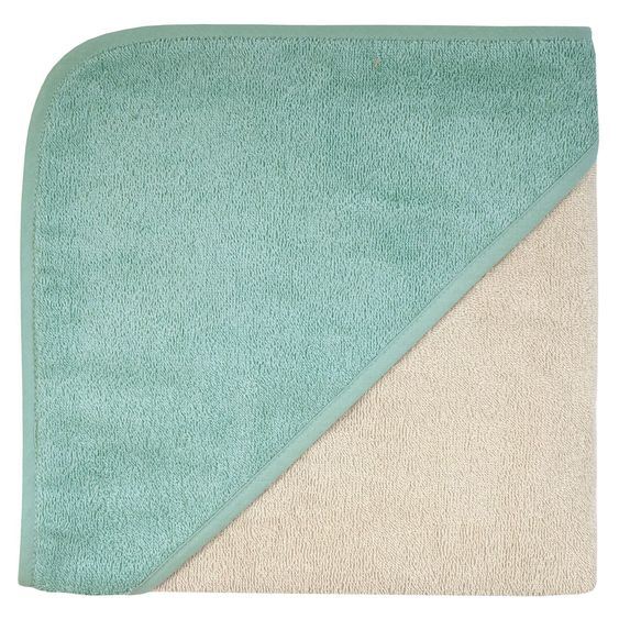 Wörner Kapuzenbadetuch 80 x 80 cm - Greige Eisblau