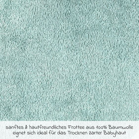 Wörner Kapuzenbadetuch 80 x 80 cm - Greige Eisblau