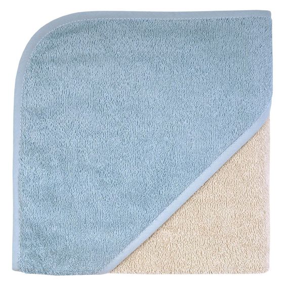 Wörner Kapuzenbadetuch 80 x 80 cm - Greige Stahlblau