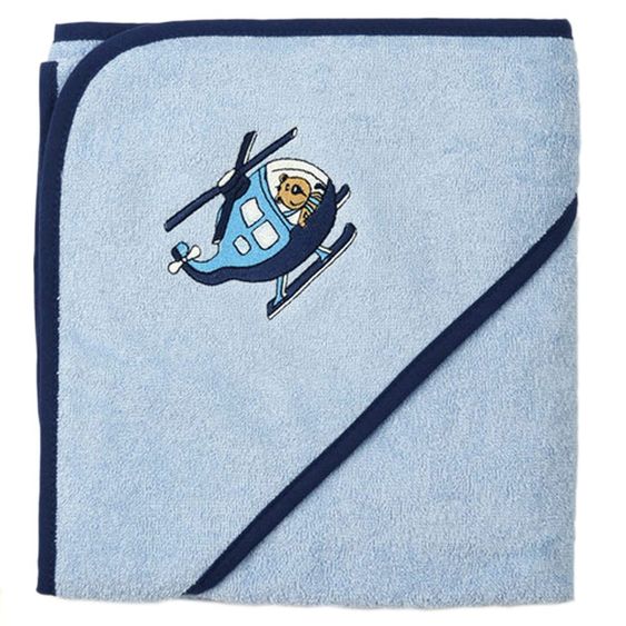 Wörner Hooded bath towel 80 x 80 cm - Helicopter Sky
