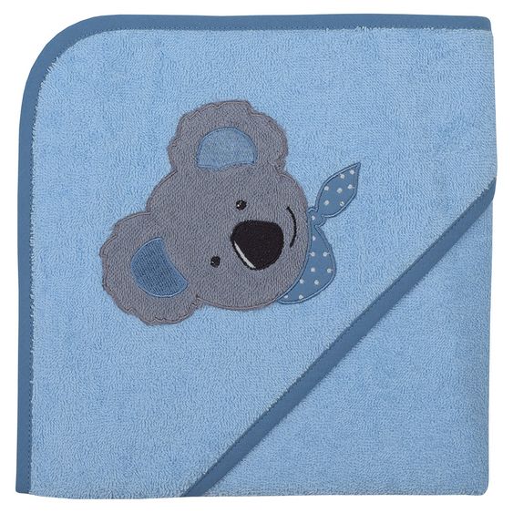 Wörner Kapuzenbadetuch 80 x 80 cm - Koala - Bleu