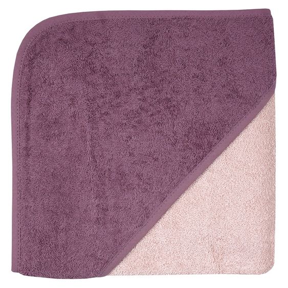 Wörner Kapuzenbadetuch 80 x 80 cm - Uni Altrosa Mauve