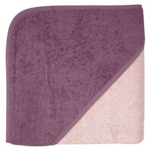 Asciugamano con cappuccio 80 x 80 cm - Uni Old Pink Mauve