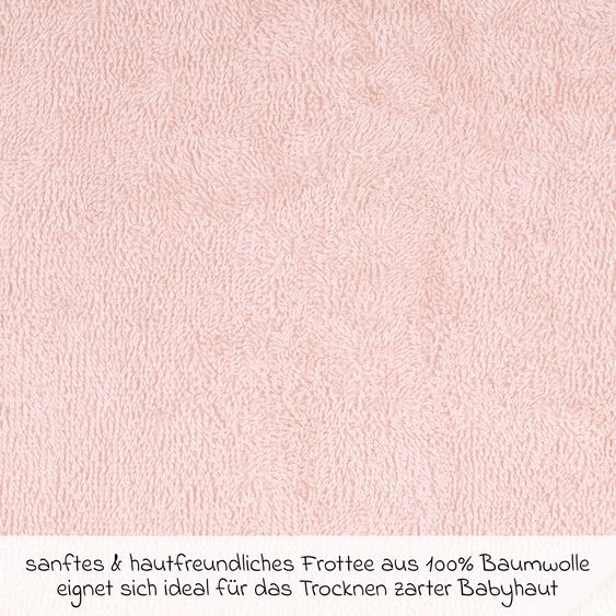 Wörner Hooded bath towel 80 x 80 cm - Uni Old Pink Mauve