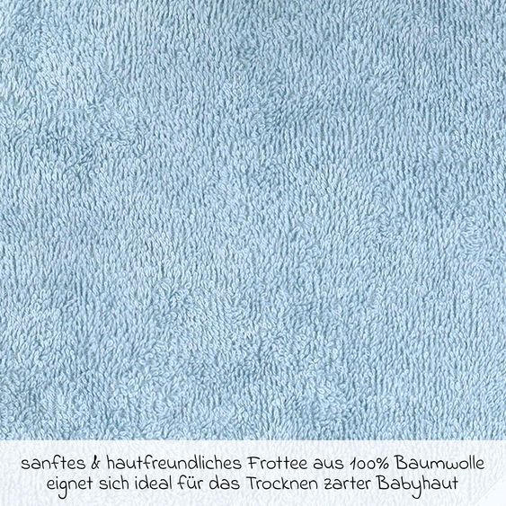 Wörner Kapuzenbadetuch 80 x 80 cm - Uni Blau