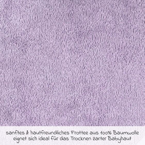 Wörner Hooded bath towel 80 x 80 cm - Uni Lilac Purple