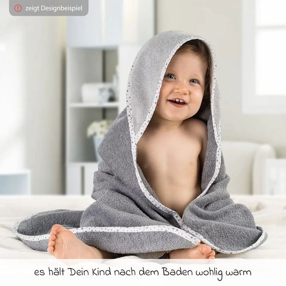 Wörner Hooded bath towel 80 x 80 cm - Uni Lilac Purple