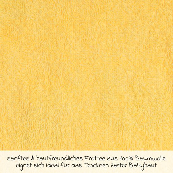 Wörner Asciugamano con cappuccio 80 x 80 cm - Uni Yellow Sun
