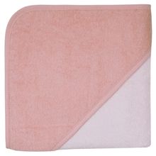 Asciugamano con cappuccio 80 x 80 cm - tinta unita rosa salmone Erika