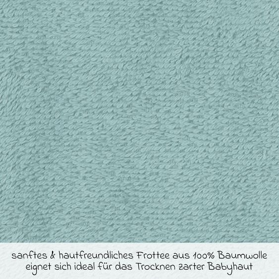 Wörner Kapuzenbadetuch 80 x 80 cm - Uni Mint Eisblau