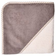 Hooded bath towel 80 x 80 cm - Uni Natural Light brown