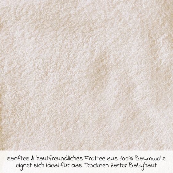 Wörner Hooded bath towel 80 x 80 cm - Uni Natural Light brown