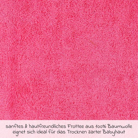 Wörner Hooded bath towel 80 x 80 cm - Orchid berry