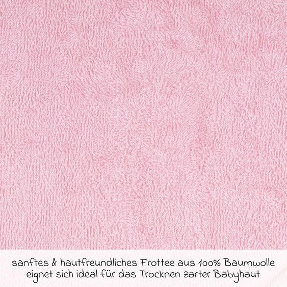 Wörner Hooded bath towel 80 x 80 cm - Uni Rosa