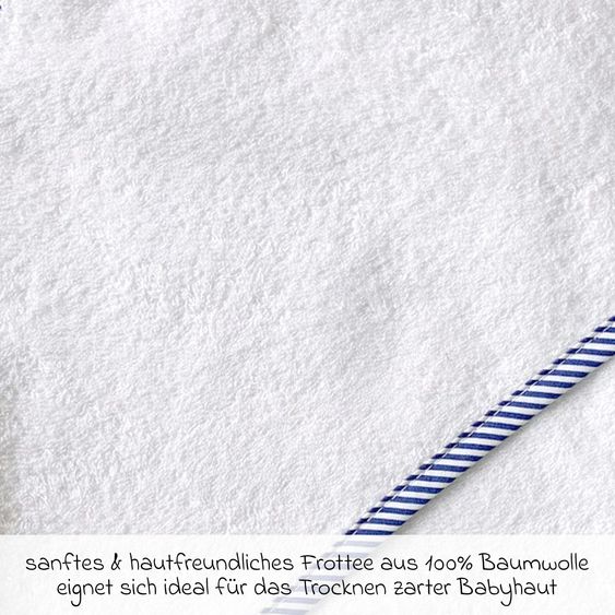 Wörner Hooded bath towel 80 x 80 cm - Uni White