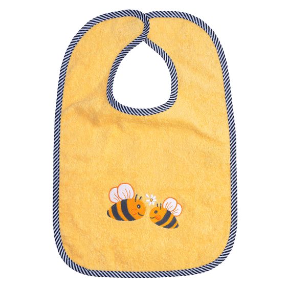 Wörner Riesen-Klettlätzchen 30 x 45 cm - Stickerei Bienen - Gelb