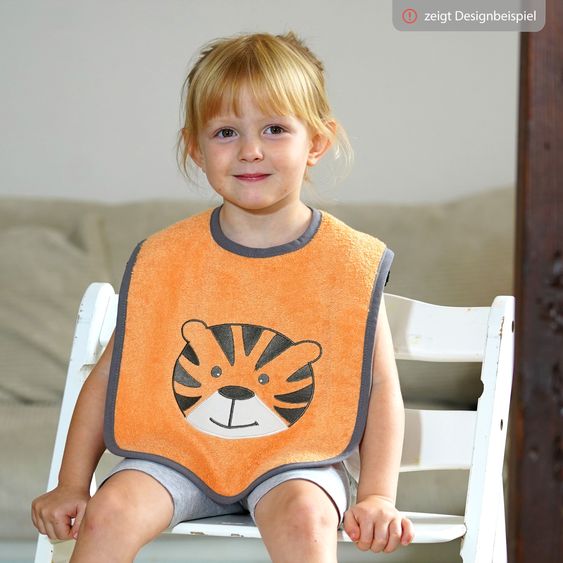 Wörner Riesen-Klettlätzchen 30 x 45 cm - Stickerei Bienen - Gelb