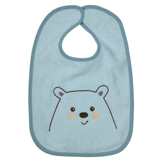 Wörner Bavaglino gigante in velcro 30 x 45 cm - Ricamo orso polare - Menta