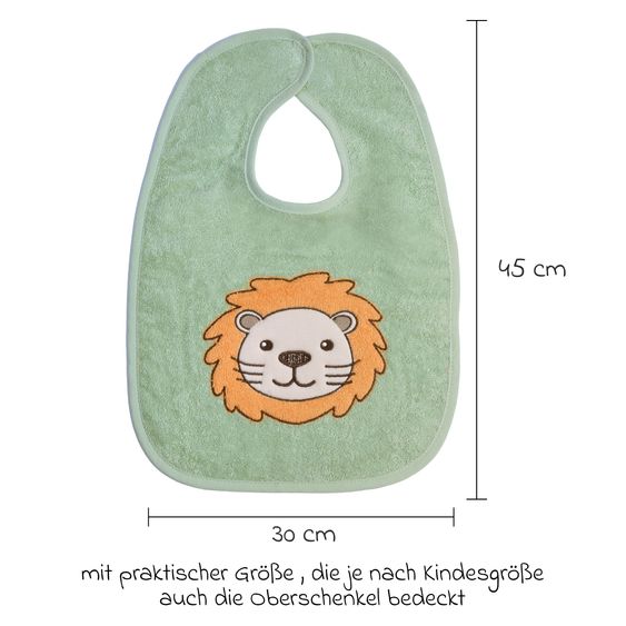 Wörner Giant Velcro Bib 30 x 45 cm - Lion Embroidery - Helloliv