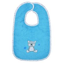 Bavaglino gigante con velcro - Orso - Turchese